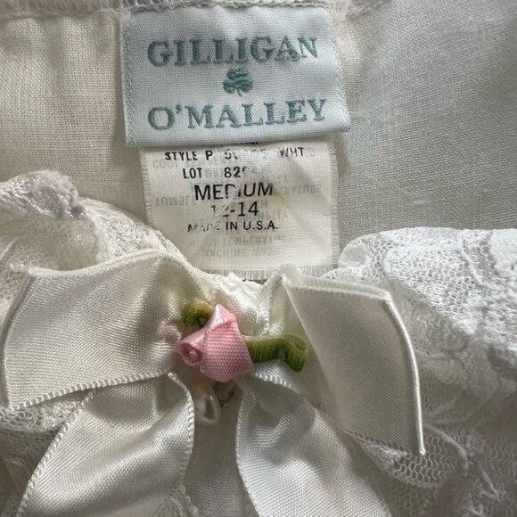 Vintage Gilligan & O’Malley White Lace Gown Dress - Romantic Bridal - Picture 6 of 8